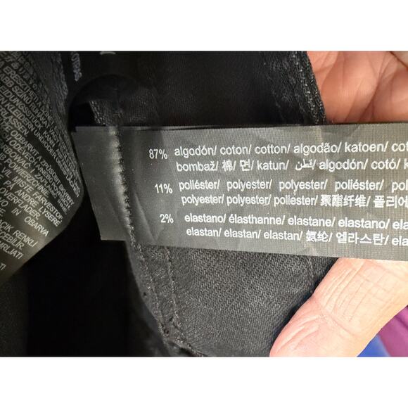 ZARA High Waist Marine Straight Jeans High Rise Stretch Women's 12 - Picture 9 of 9